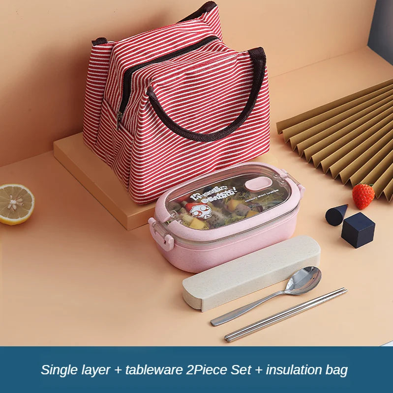 Multi-Layer Bento Box Japanese Style Portable Outdoor 304 Stainless Steel Thermal Lunch Box for Kids with Compartment Food Boxs
