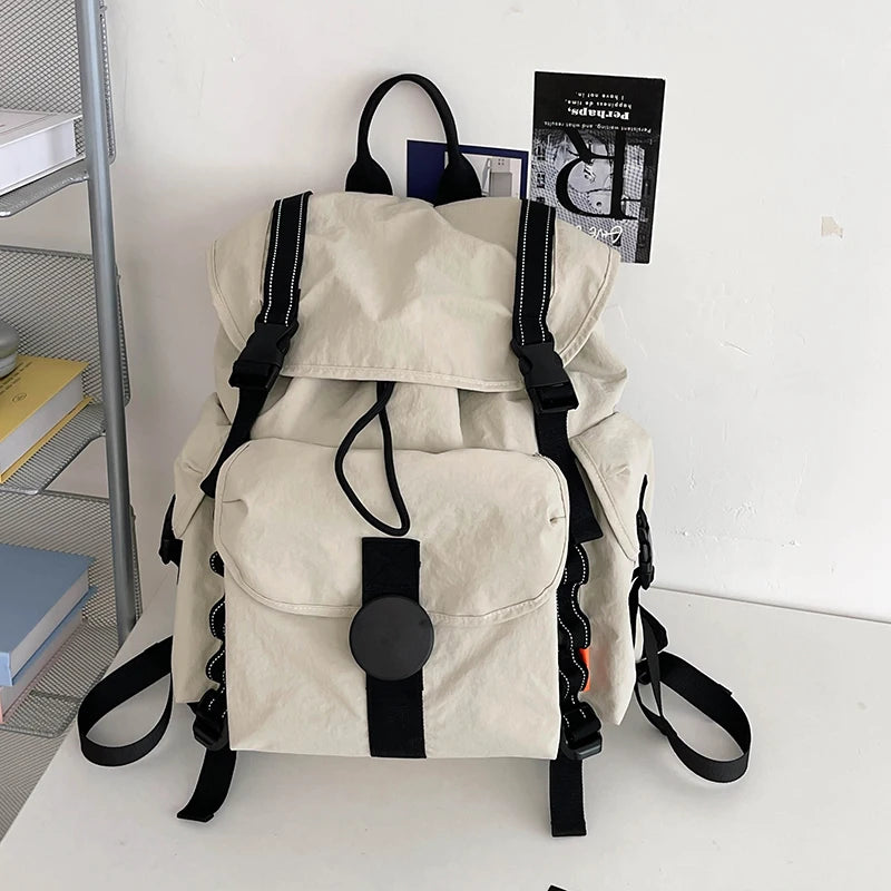 New Large Capacity Nylon Backpack Versatile Daily Commuter Backpack Minimalist Style Adult Backpack Lightweight And Portable Bag