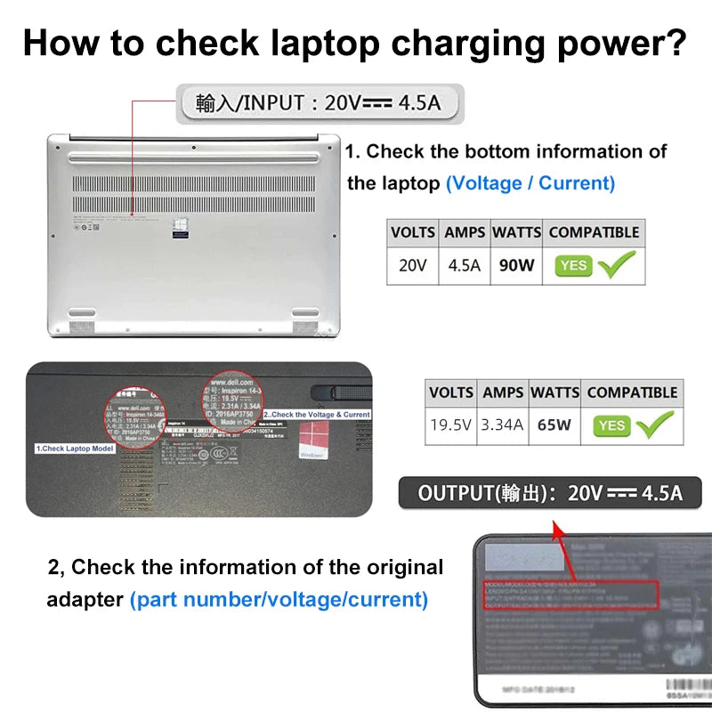 100W USB Type C to Dc Power Jack Connector USB C to Universal Laptop Power Adapter Plug Converter for Asus Dell Lenovo Notebook
