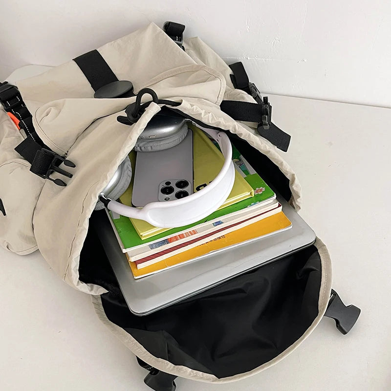New Large Capacity Nylon Backpack Versatile Daily Commuter Backpack Minimalist Style Adult Backpack Lightweight And Portable Bag