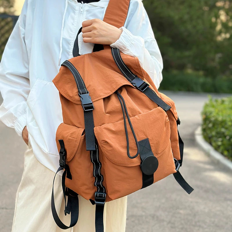 New Large Capacity Nylon Backpack Versatile Daily Commuter Backpack Minimalist Style Adult Backpack Lightweight And Portable Bag