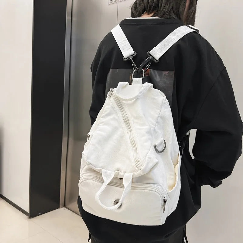 Casual Canvas women Backpack big capacity School Bag College Student Travel Ladies hand bag Vintage Female Shoulder Bag bagpack