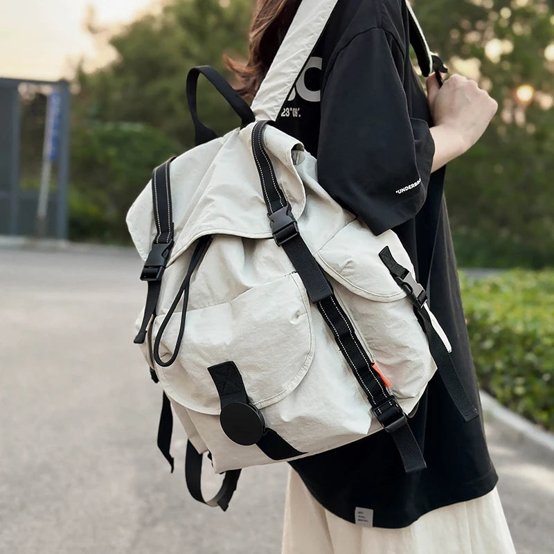 New Large Capacity Nylon Backpack Versatile Daily Commuter Backpack Minimalist Style Adult Backpack Lightweight And Portable Bag