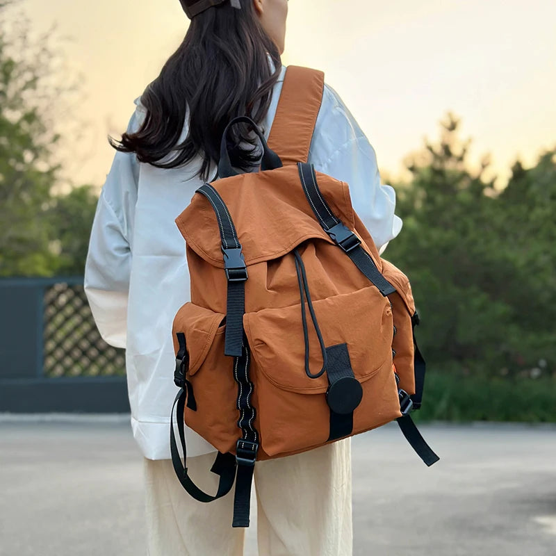 New Large Capacity Nylon Backpack Versatile Daily Commuter Backpack Minimalist Style Adult Backpack Lightweight And Portable Bag