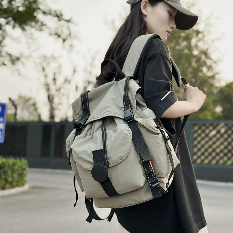 New Large Capacity Nylon Backpack Versatile Daily Commuter Backpack Minimalist Style Adult Backpack Lightweight And Portable Bag