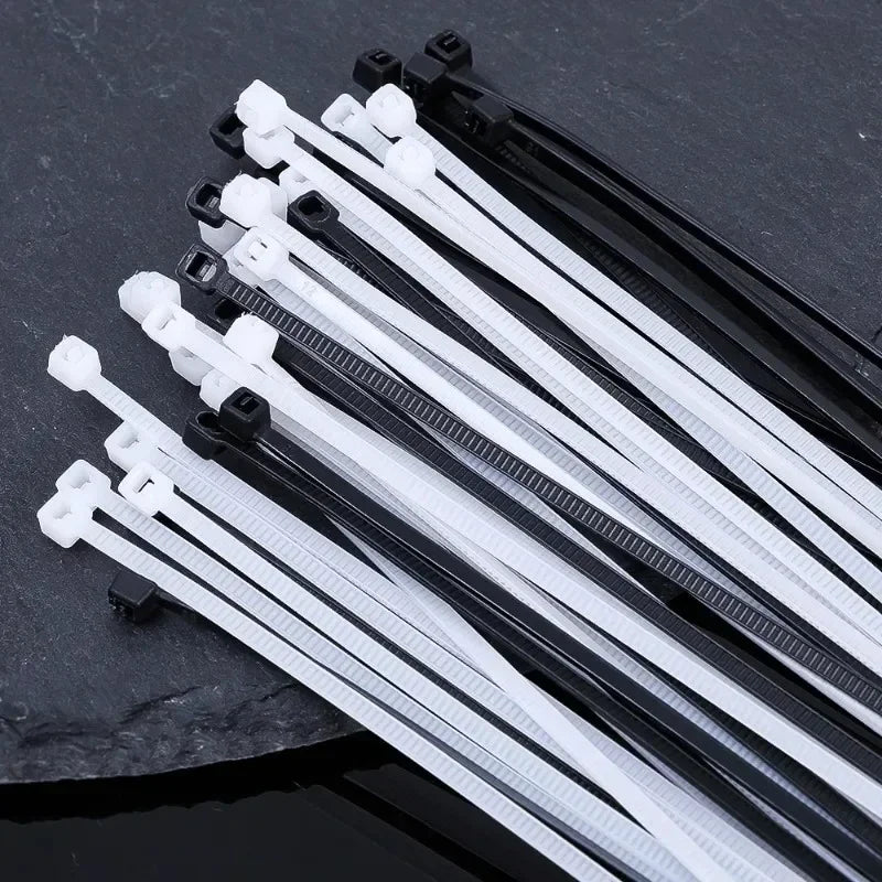 Cable Tie Cable Binder Plastic Ties Outdoor Resistant Zip Ties Multi-Purpose Self-Locking Wraps Management Bundles