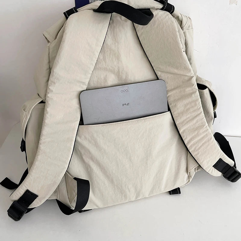 New Large Capacity Nylon Backpack Versatile Daily Commuter Backpack Minimalist Style Adult Backpack Lightweight And Portable Bag