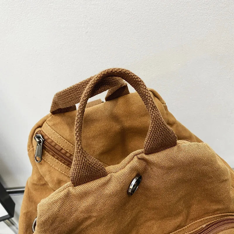 Casual Canvas women Backpack big capacity School Bag College Student Travel Ladies hand bag Vintage Female Shoulder Bag bagpack