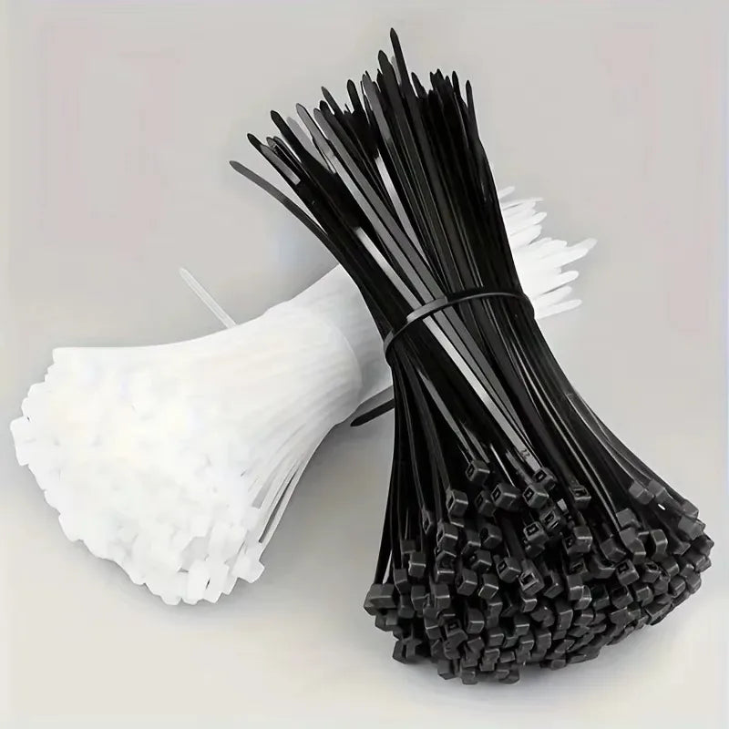 Cable Tie Cable Binder Plastic Ties Outdoor Resistant Zip Ties Multi-Purpose Self-Locking Wraps Management Bundles