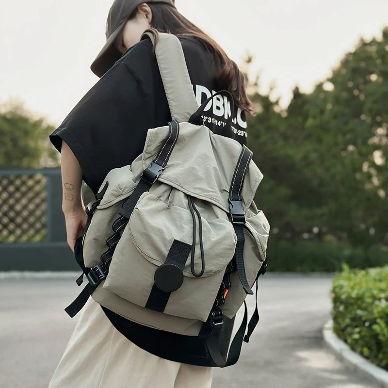New Large Capacity Nylon Backpack Versatile Daily Commuter Backpack Minimalist Style Adult Backpack Lightweight And Portable Bag