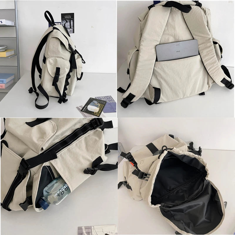 New Large Capacity Nylon Backpack Versatile Daily Commuter Backpack Minimalist Style Adult Backpack Lightweight And Portable Bag