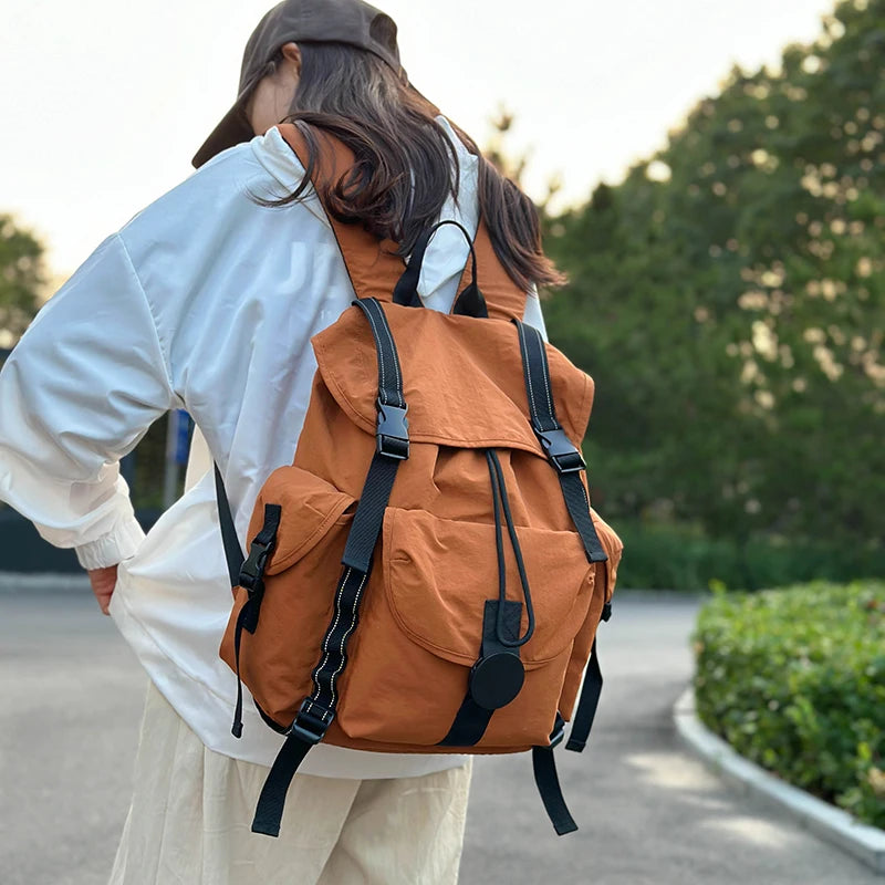 New Large Capacity Nylon Backpack Versatile Daily Commuter Backpack Minimalist Style Adult Backpack Lightweight And Portable Bag