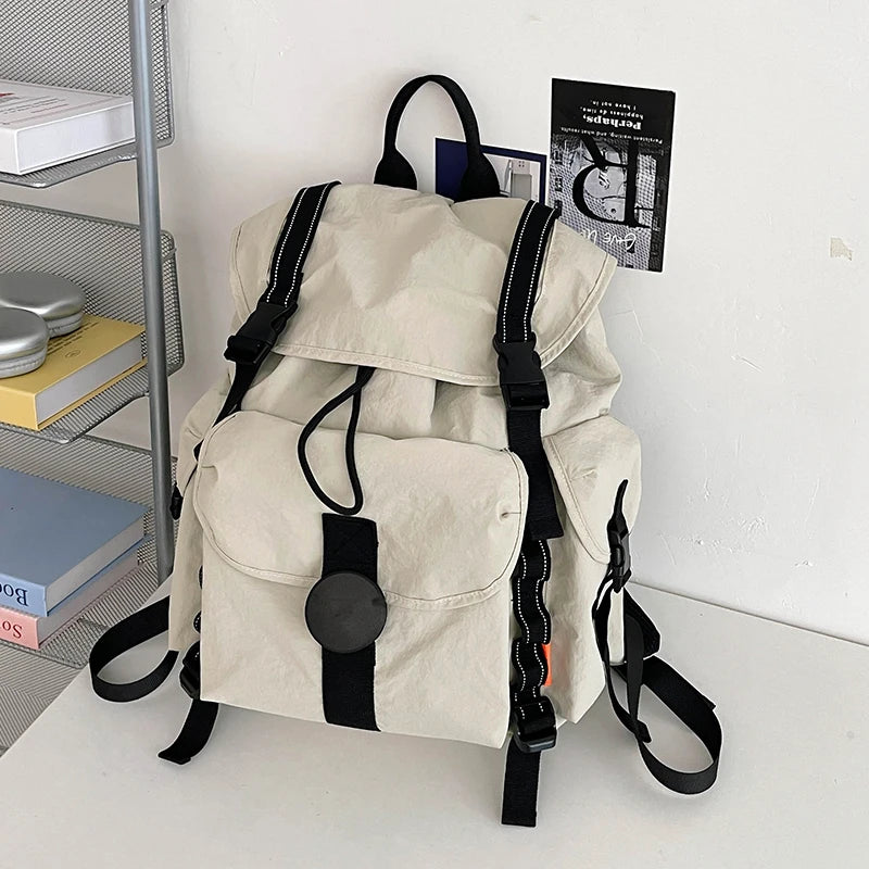 New Large Capacity Nylon Backpack Versatile Daily Commuter Backpack Minimalist Style Adult Backpack Lightweight And Portable Bag