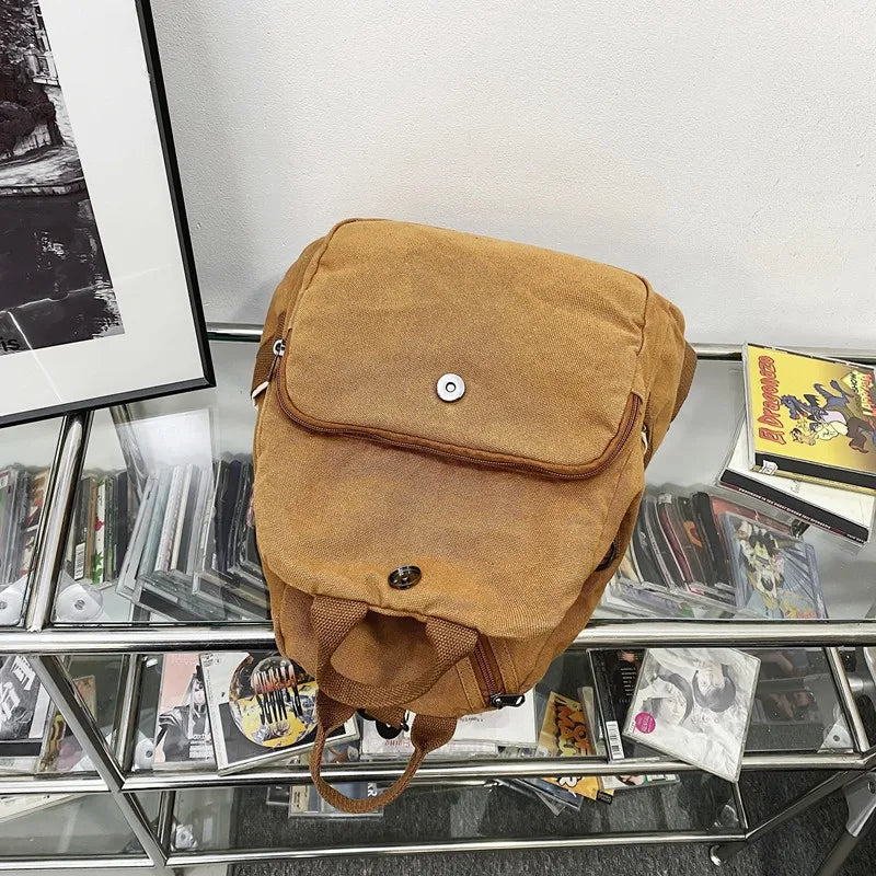 Casual Canvas women Backpack big capacity School Bag College Student Travel Ladies hand bag Vintage Female Shoulder Bag bagpack