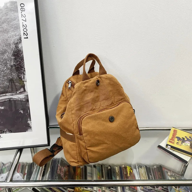 Casual Canvas women Backpack big capacity School Bag College Student Travel Ladies hand bag Vintage Female Shoulder Bag bagpack