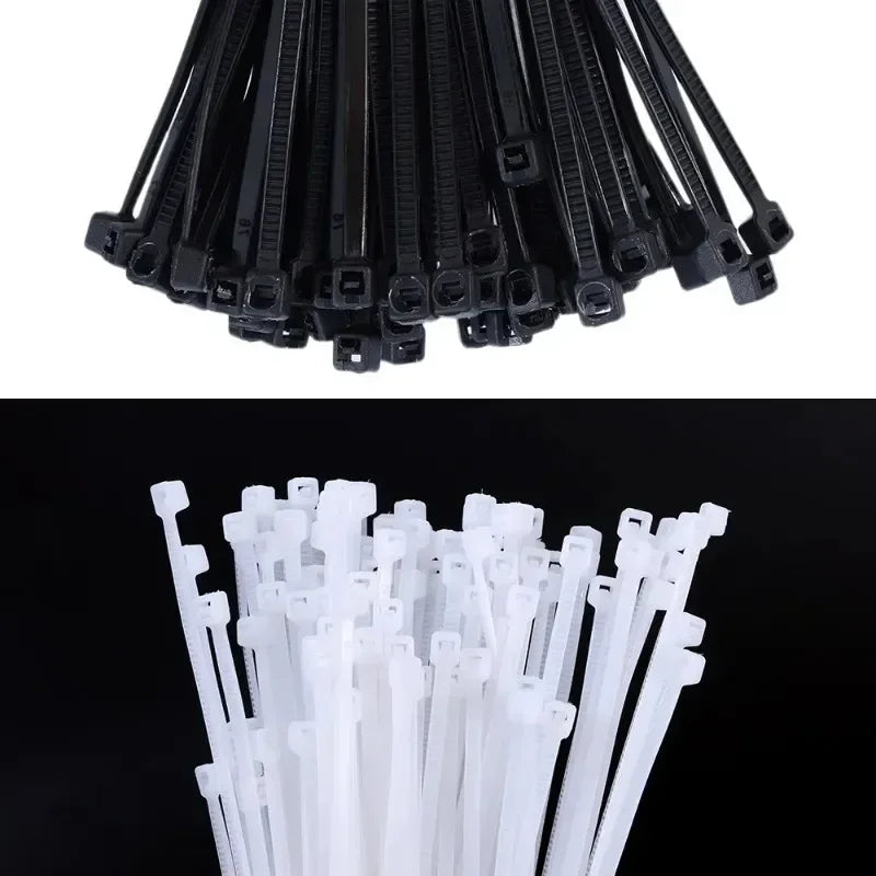 Cable Tie Cable Binder Plastic Ties Outdoor Resistant Zip Ties Multi-Purpose Self-Locking Wraps Management Bundles