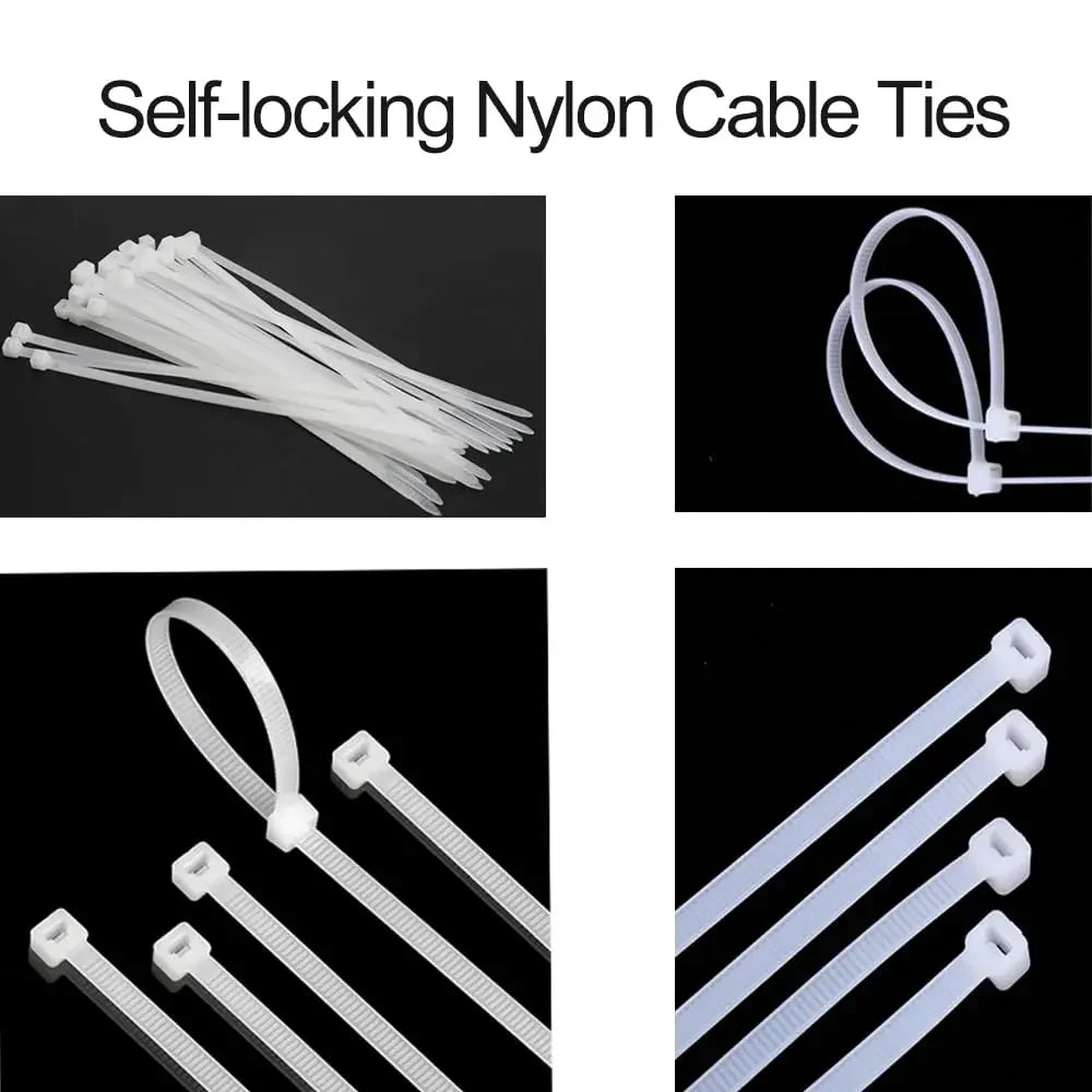 Cable Tie Cable Binder Plastic Ties Outdoor Resistant Zip Ties Multi - Purpose Self - Locking Wraps Management Bundles - Creative Celebrations