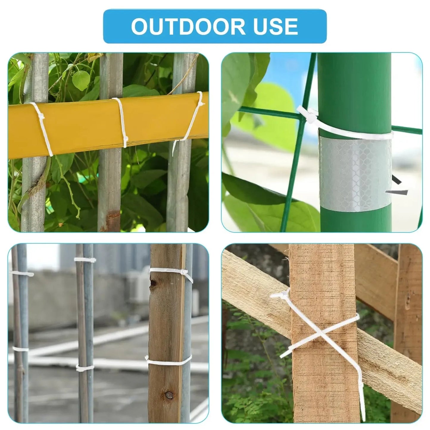 Cable Tie Cable Binder Plastic Ties Outdoor Resistant Zip Ties Multi - Purpose Self - Locking Wraps Management Bundles - Creative Celebrations
