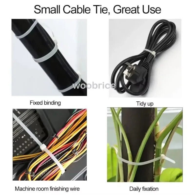 Cable Tie Cable Binder Plastic Ties Outdoor Resistant Zip Ties Multi - Purpose Self - Locking Wraps Management Bundles - Creative Celebrations