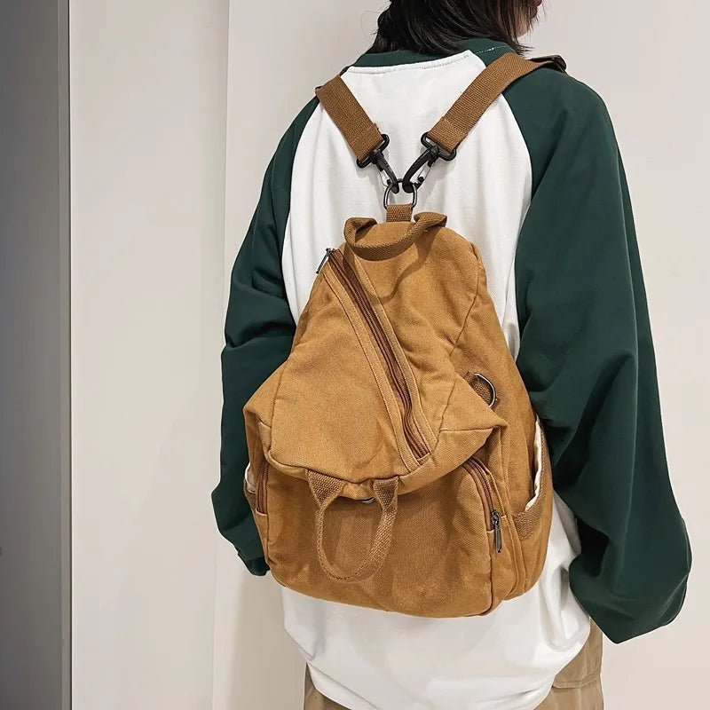 Casual Canvas women Backpack big capacity School Bag College Student Travel Ladies hand bag Vintage Female Shoulder Bag bagpack - Creative Celebrations