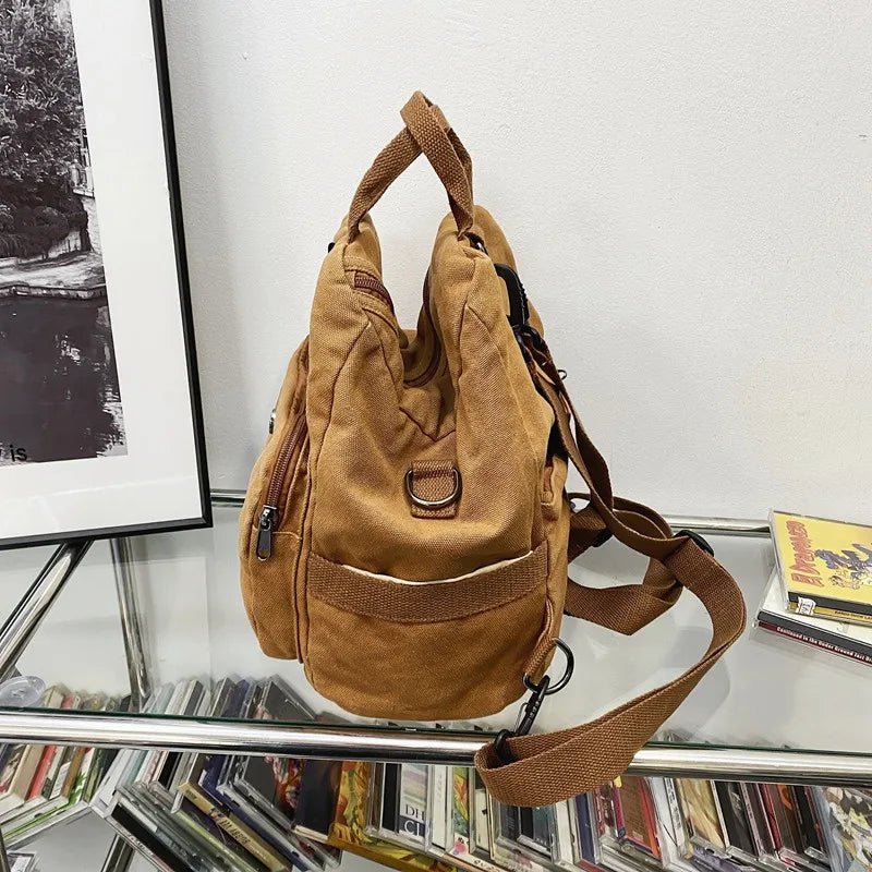 Casual Canvas women Backpack big capacity School Bag College Student Travel Ladies hand bag Vintage Female Shoulder Bag bagpack - Creative Celebrations