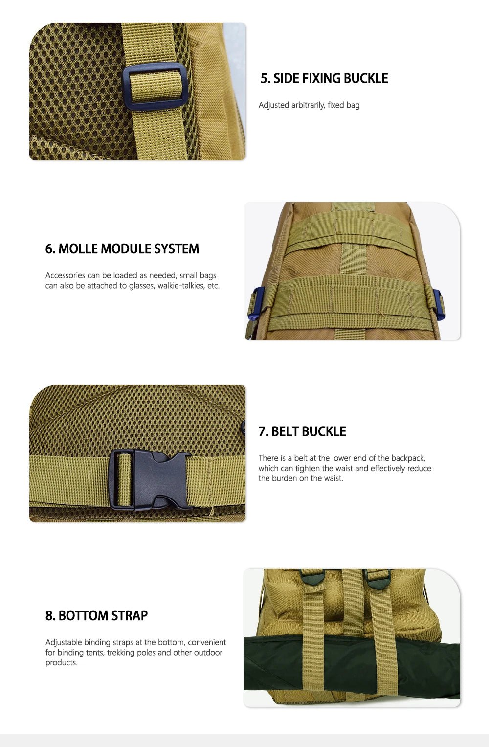 Classic Tactical Backpack Travel Sports Camouflage Bag Outdoor Climbing Hunting Backpack Fishing Hiking Nylon 3P Pack Bag - Creative Celebrations