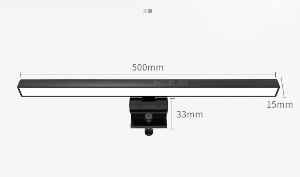 Eye - Care Desk Lamp 50/33cm LED Computer PC Monitor Screen Light Bar Stepless Dimming Reading USB Powered Hanging Table Lamp - Creative Celebrations