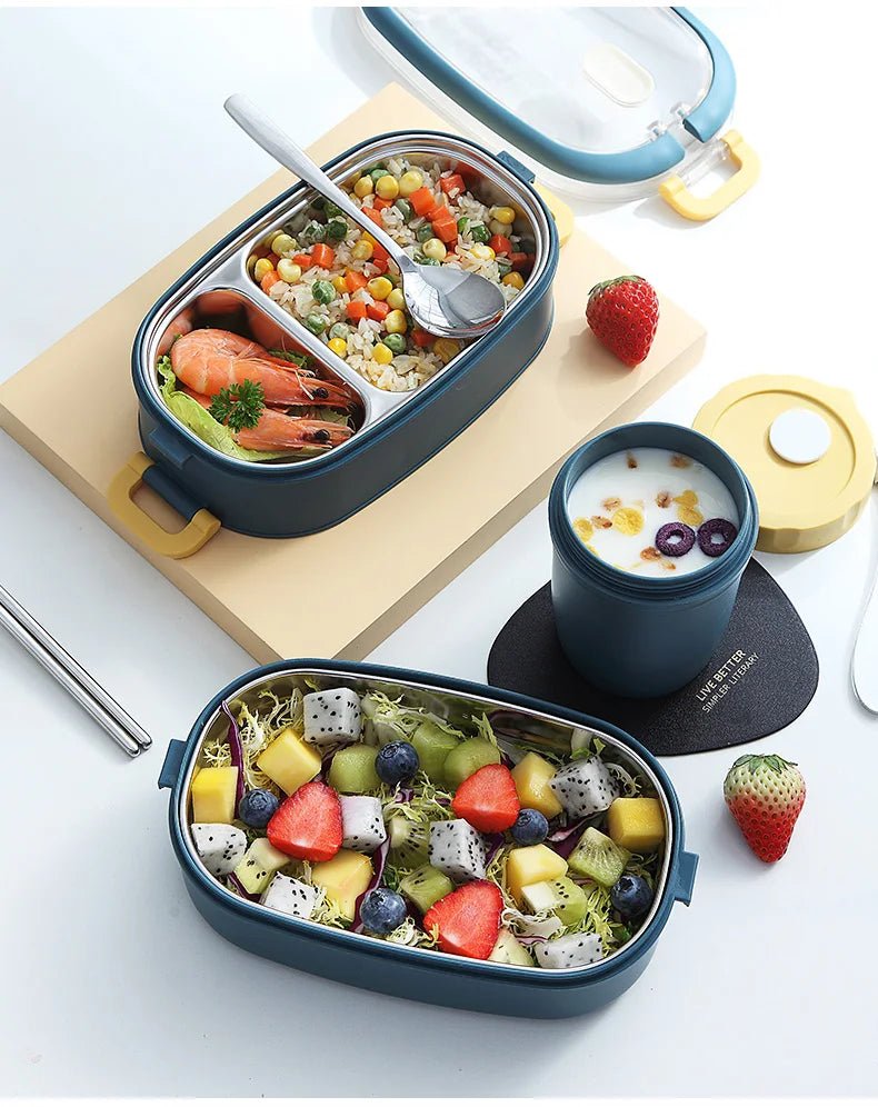 Multi - Layer Bento Box Japanese Style Portable Outdoor 304 Stainless Steel Thermal Lunch Box for Kids with Compartment Food Boxs - Creative Celebrations