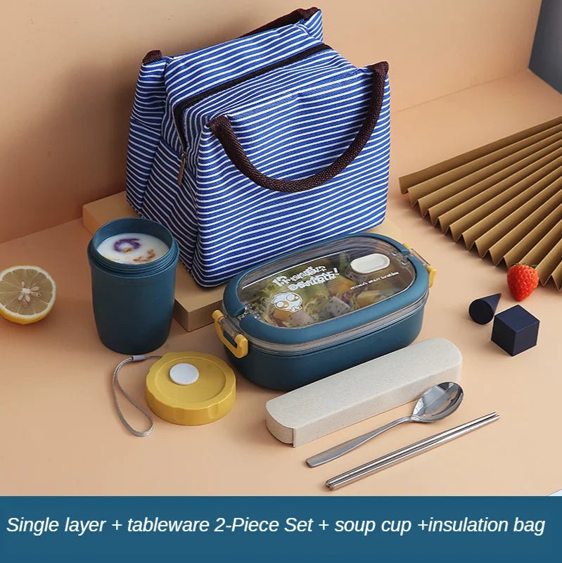 Multi - Layer Bento Box Japanese Style Portable Outdoor 304 Stainless Steel Thermal Lunch Box for Kids with Compartment Food Boxs - Creative Celebrations