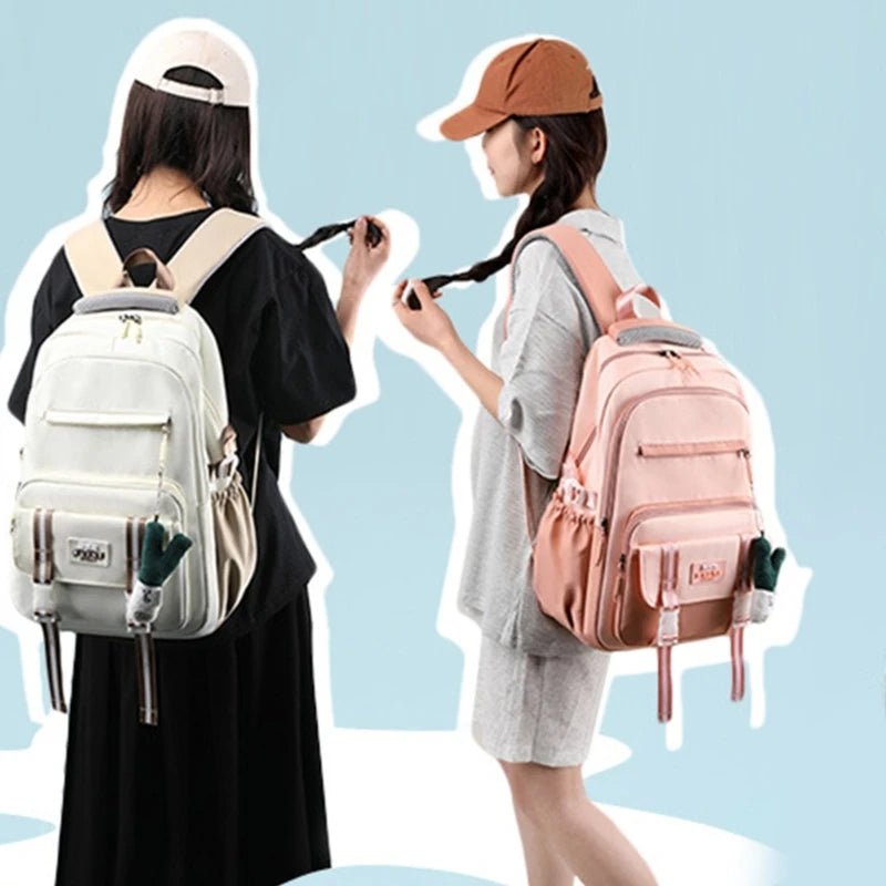Stylish and Spacious Nylon Backpack Laptop Backpacks School Bag Nylon College Book Bags for High School Students - Creative Celebrations