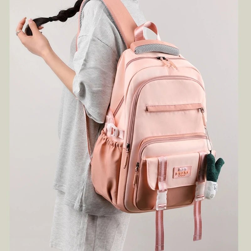 Stylish and Spacious Nylon Backpack Laptop Backpacks School Bag Nylon College Book Bags for High School Students - Creative Celebrations