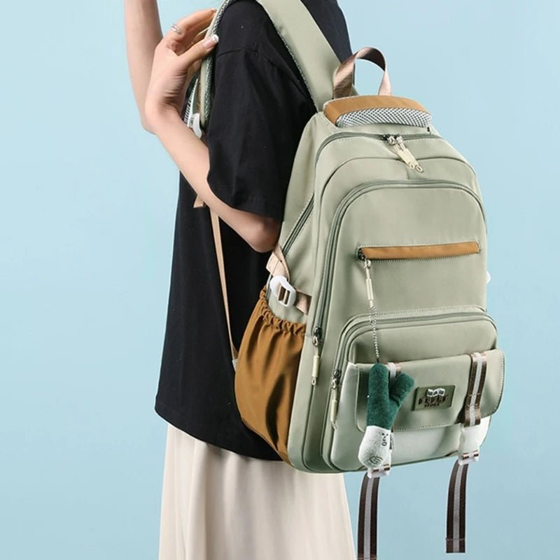 Stylish and Spacious Nylon Backpack Laptop Backpacks School Bag Nylon College Book Bags for High School Students - Creative Celebrations