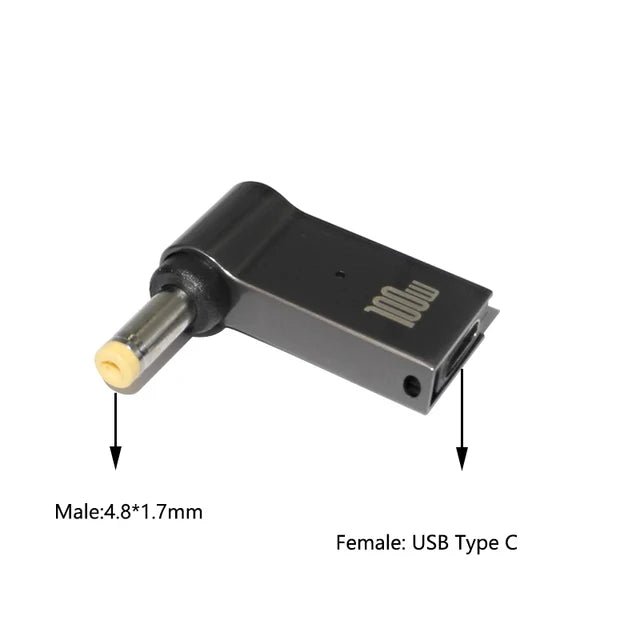 100W USB Type C to Dc Power Jack Connector USB C to Universal Laptop Power Adapter Plug Converter for Asus Dell Lenovo Notebook - Creative Celebrations