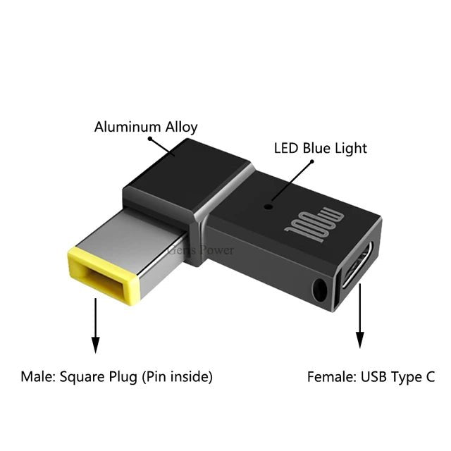 100W USB Type C to Dc Power Jack Connector USB C to Universal Laptop Power Adapter Plug Converter for Asus Dell Lenovo Notebook - Creative Celebrations