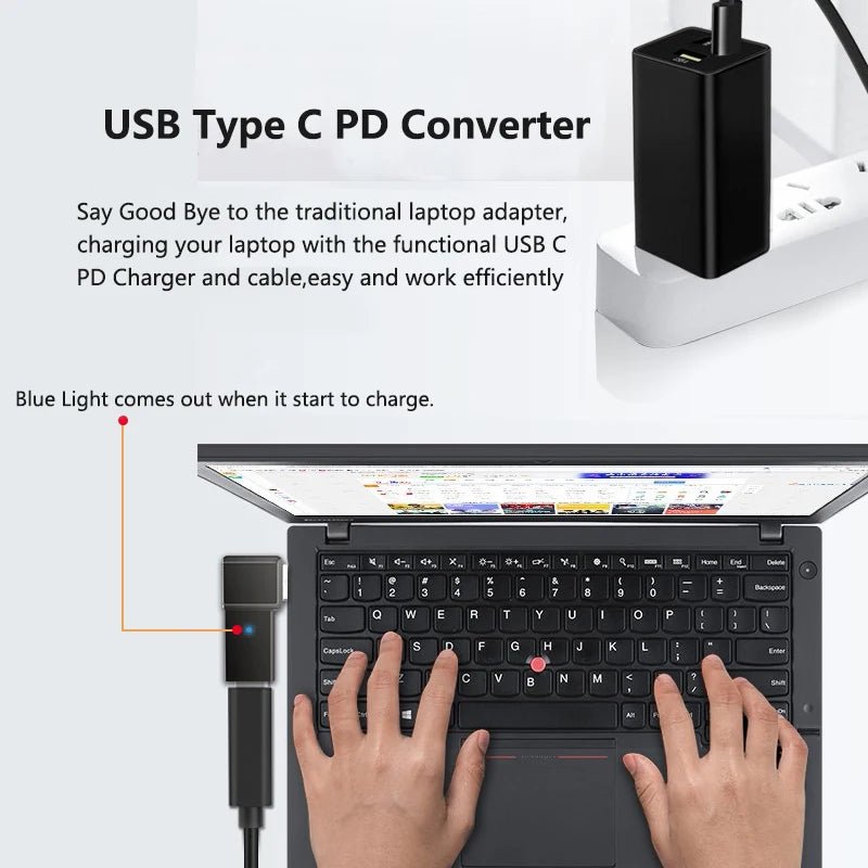 100W USB Type C to Dc Power Jack Connector USB C to Universal Laptop Power Adapter Plug Converter for Asus Dell Lenovo Notebook - Creative Celebrations