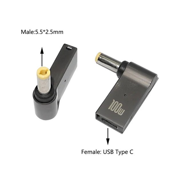 100W USB Type C to Dc Power Jack Connector USB C to Universal Laptop Power Adapter Plug Converter for Asus Dell Lenovo Notebook - Creative Celebrations