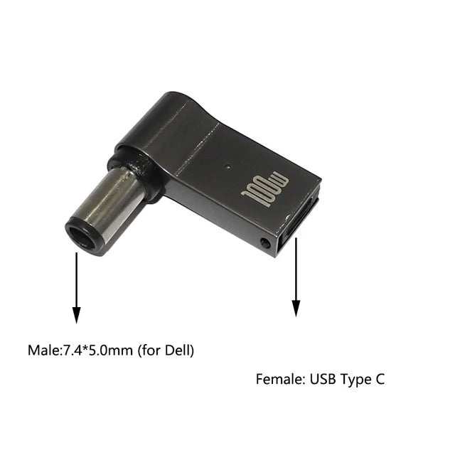 100W USB Type C to Dc Power Jack Connector USB C to Universal Laptop Power Adapter Plug Converter for Asus Dell Lenovo Notebook - Creative Celebrations