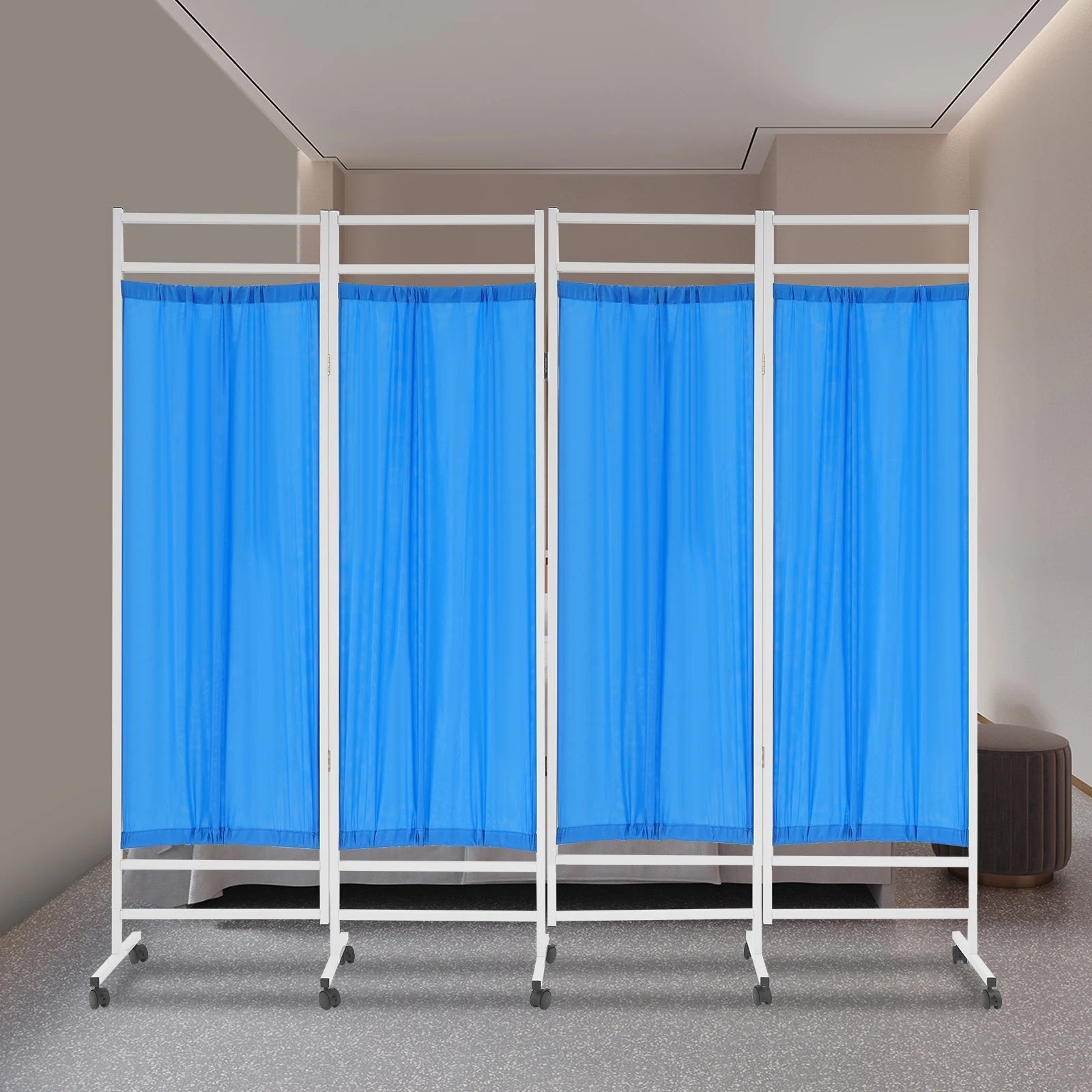 4 - Panel Foldable Medical Privacy Screen, 180x200cm Divider for Clinics, Salons, Nursing Homes - Creative Celebrations