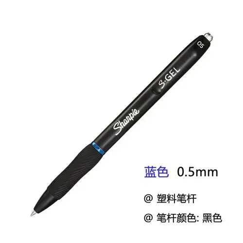 1pcs Sharpie S-Gel Gel Pens 0.5mm Black Bue Red Ink Quick Dry Smooth Gel Ink Pen Rubber Grip Office No Smear No Bleed Technology