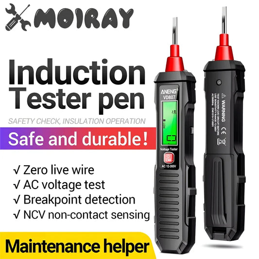 ANENG VD807 12-300V Voltage Detector Smart Electric Pen Sound & Light Alarm Non-Contact Voltage Zero Fire Wire Tester Pen Meter