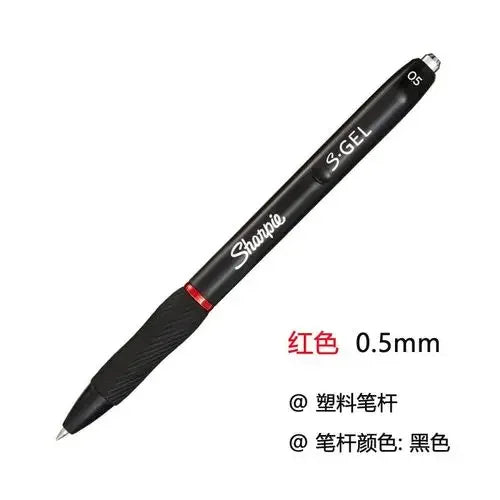 1pcs Sharpie S-Gel Gel Pens 0.5mm Black Bue Red Ink Quick Dry Smooth Gel Ink Pen Rubber Grip Office No Smear No Bleed Technology