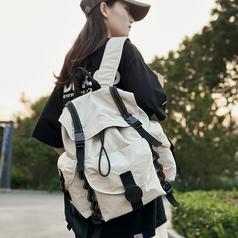New Large Capacity Nylon Backpack Versatile Daily Commuter Backpack Minimalist Style Adult Backpack Lightweight And Portable Bag