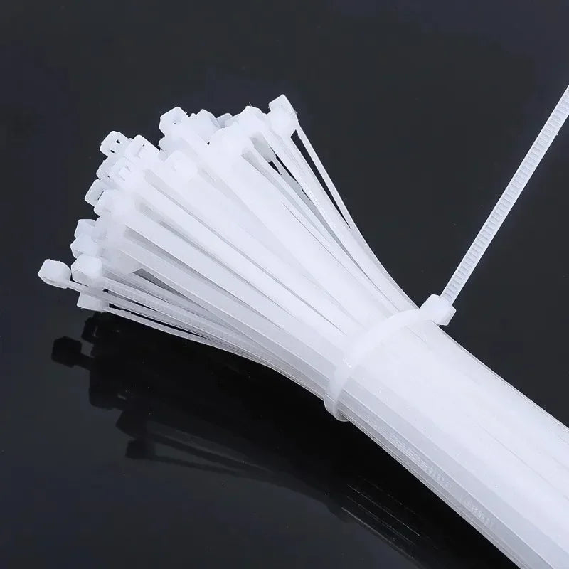 Cable Tie Cable Binder Plastic Ties Outdoor Resistant Zip Ties Multi-Purpose Self-Locking Wraps Management Bundles