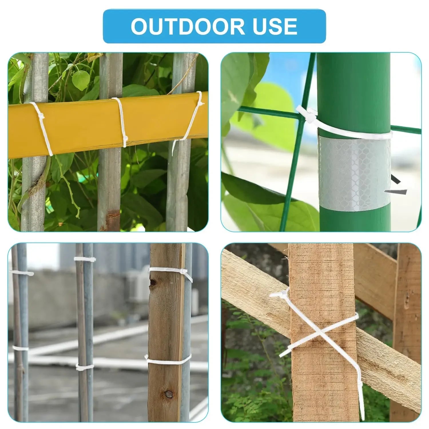Cable Tie Cable Binder Plastic Ties Outdoor Resistant Zip Ties Multi - Purpose Self - Locking Wraps Management Bundles - Creative Celebrations
