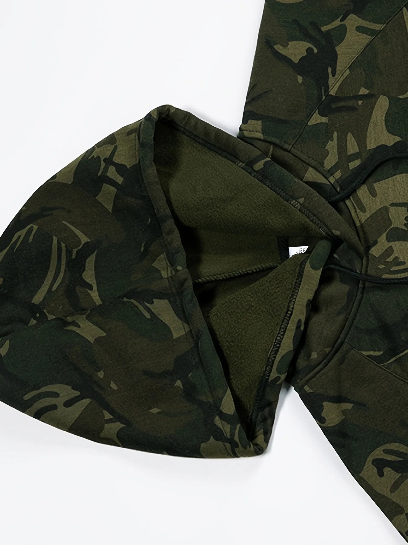 Camouflage Hoodie, Cool Hoodies For Men, Men's Casual Color Block Design Hooded Sweatshirt With Kangaroo Pocket Streetwear For W - Creative Celebrations