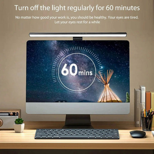 Eye - Care Desk Lamp 50/33cm LED Computer PC Monitor Screen Light Bar Stepless Dimming Reading USB Powered Hanging Table Lamp - Creative Celebrations