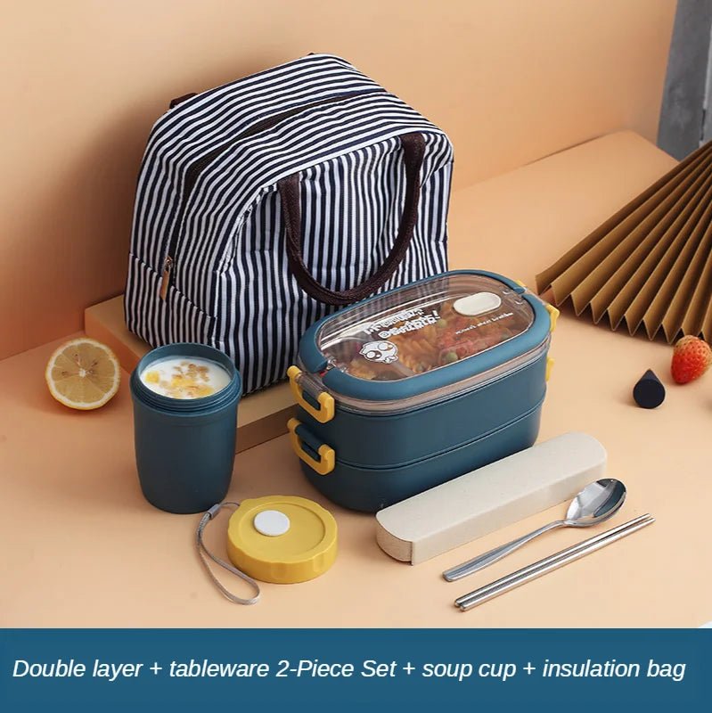Multi - Layer Bento Box Japanese Style Portable Outdoor 304 Stainless Steel Thermal Lunch Box for Kids with Compartment Food Boxs - Creative Celebrations