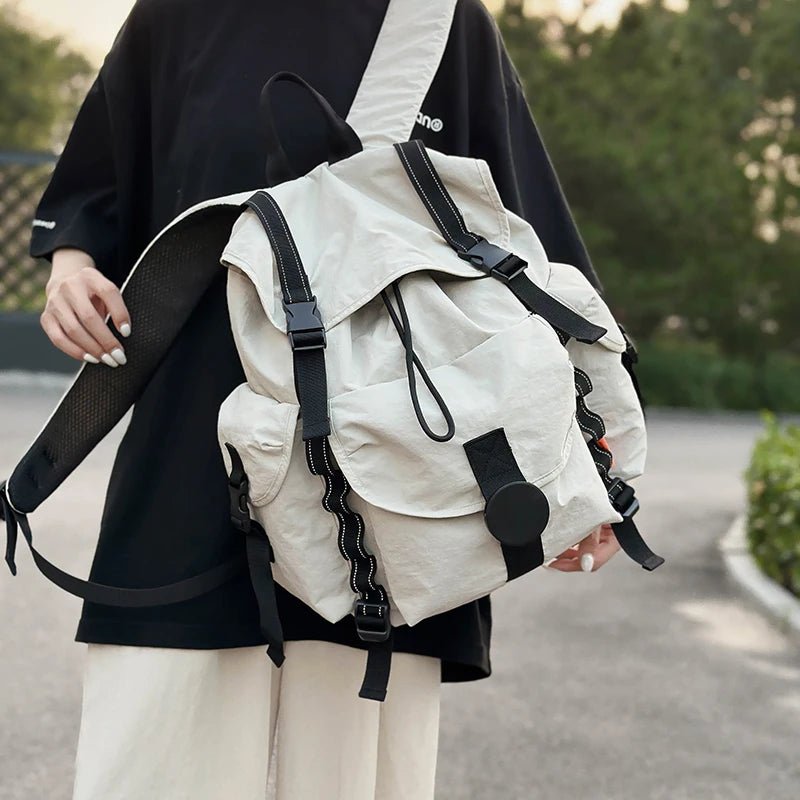 New Large Capacity Nylon Backpack Versatile Daily Commuter Backpack Minimalist Style Adult Backpack Lightweight And Portable Bag - Creative Celebrations